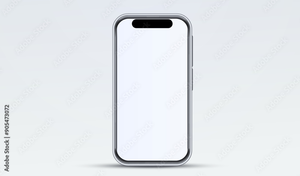 Mock up realistic 3d smartphone white screen. Phone front view mockup. Silver cellphone mobile isolated with blank screen background for display your design, site. Mock up realistic 3d smartphone white screen. Phone front view mockup. Silver cellphone mobile isolated with blank screen background for display your design, site.