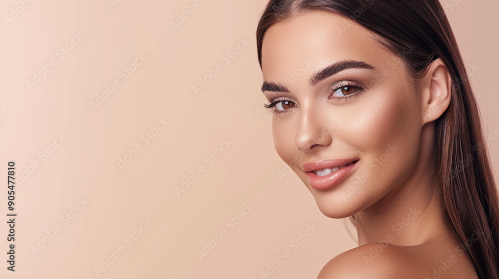 Naklejka premium Captivating Middle Eastern Woman Beauty Portrait