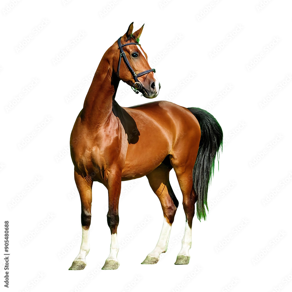 Obraz premium horse standing majestically isolated on transparent background