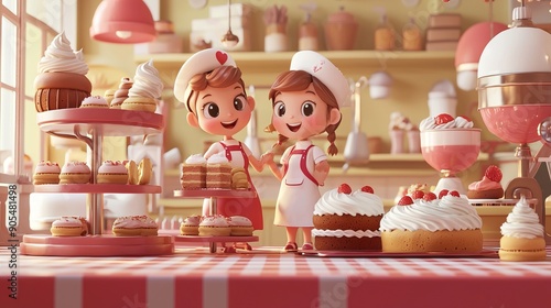 Smiling children gather around a sweet birthday cake with lit candles, a joyful moment captured in a warm home kitchen photo