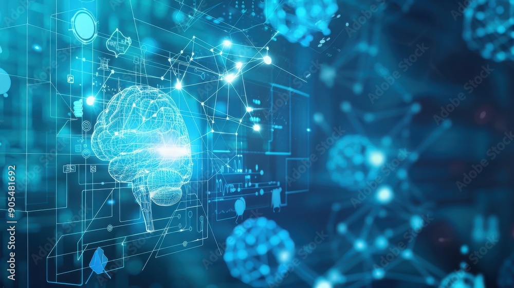 An abstract digital background with a blend of medical icons and neural networks, symbolizing the intersection of healthcare and artificial intelligence in modern medical research and treatment An abstract digital background with a blend of medical icons and neural networks, symbolizing the intersection of healthcare and artificial intelligence in modern medical research and treatment