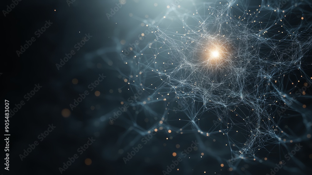 Abstract digital background with glowing light and intricate network of lines. Abstract digital background with glowing light and intricate network of lines.