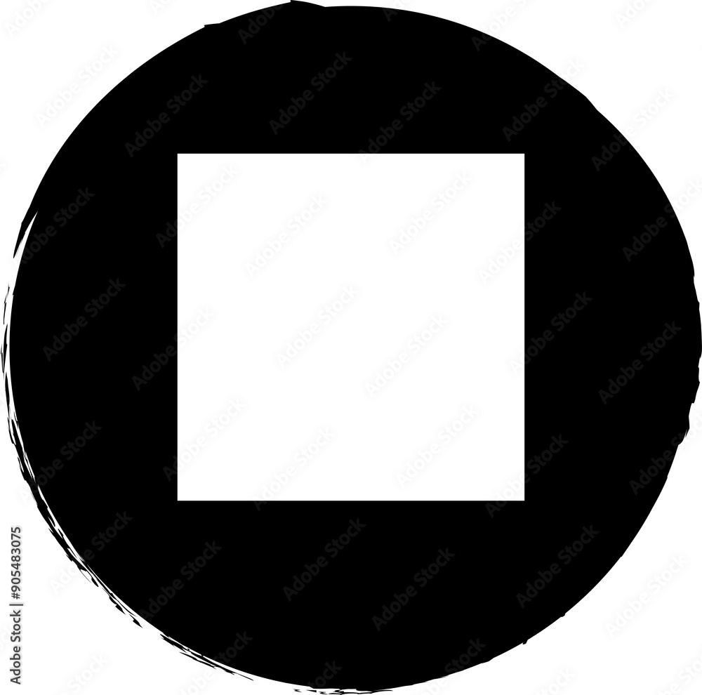 Circle brush with square border layout Circle brush with square border layout