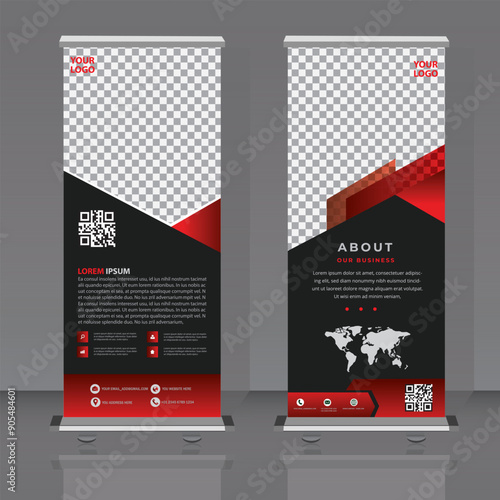 Roll up banner stand template design, business brochure flyer, infographics, presentation, advetisement, marketing, ads, poster.