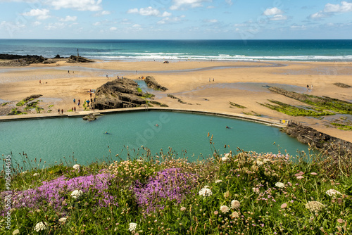 Bude Sea Pool is a semi-natural tidal pool and is a safe haven for wild swimming on the edges of the Atlantic Ocean.