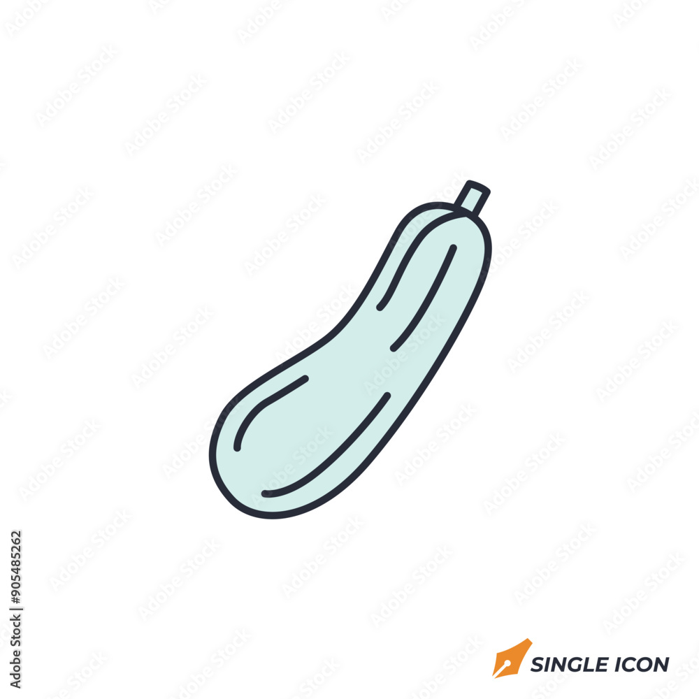 Zucchini icon vector illustration. Zucchini symbol isolated on white background Zucchini icon vector illustration. Zucchini symbol isolated on white background