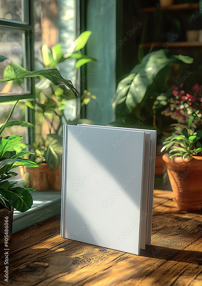 3D rendered white A4 book cover mockup for booklets and magazines, high ...