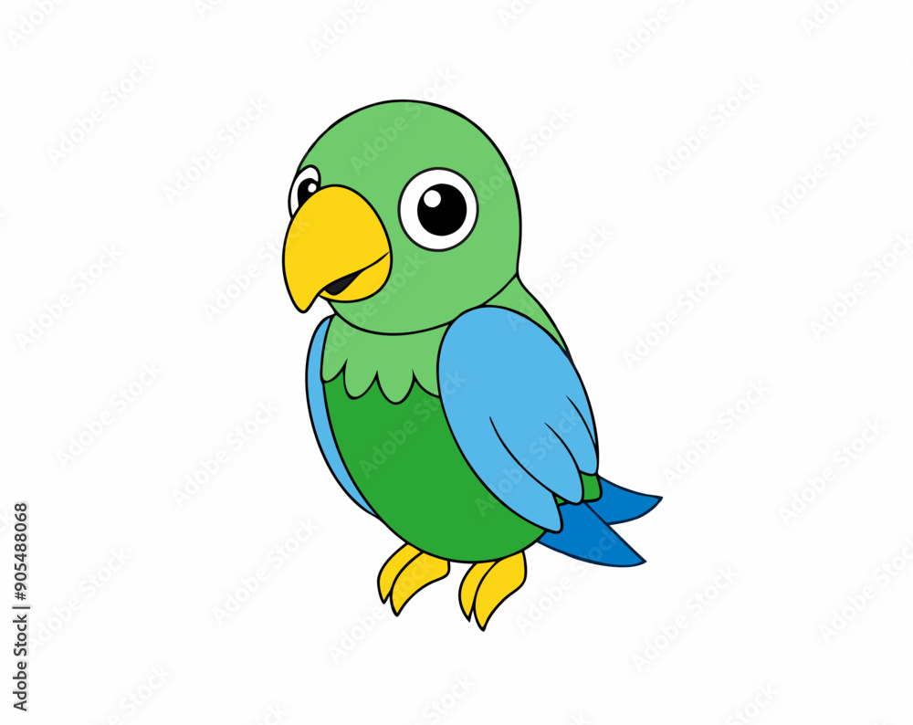 Colourful vector illustration of a parrot, ideal for digital and print projects, featuring vibrant feathers and intricate details. Colourful vector illustration of a parrot, ideal for digital and print projects, featuring vibrant feathers and intricate details.