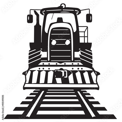 CRAWLER CARRIER in cartoon, doodle style . Image for t-shirt, web, mobile apps and ui. Isolated 2d vector illustration in logo, icon, sketch style, Eps 10, black and white. AI Generative