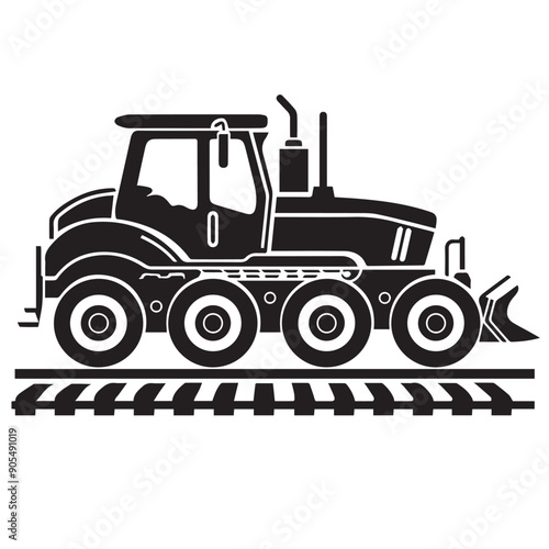 CRAWLER CARRIER in cartoon, doodle style . Image for t-shirt, web, mobile apps and ui. Isolated 2d vector illustration in logo, icon, sketch style, Eps 10, black and white. AI Generative
