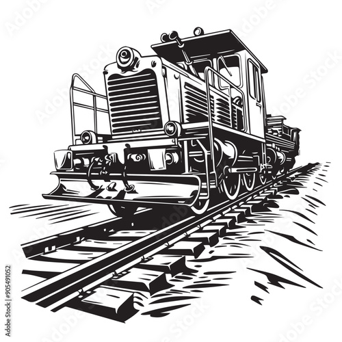 CRAWLER CARRIER in cartoon, doodle style . Image for t-shirt, web, mobile apps and ui. Isolated 2d vector illustration in logo, icon, sketch style, Eps 10, black and white. AI Generative