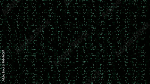 Binary code moving numbers. Artificial intelligence, big data and digital technology background. Cyber space matrix pattern. 4K video animation 3d render.