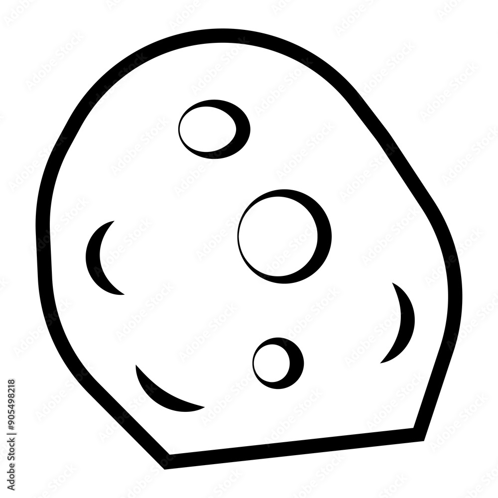 Fototapeta premium Asteroids vector icon