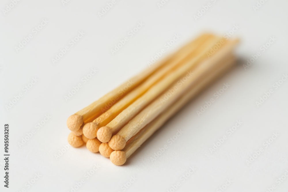 Matchstick. Single Stick from a Matchbox on White Background in Macro View Matchstick. Single Stick from a Matchbox on White Background in Macro View