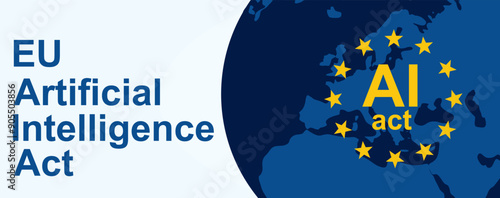 EU AI act banner. vector