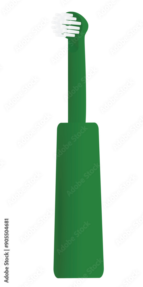 Green electric toothbrush. vector illustration Green electric toothbrush. vector illustration