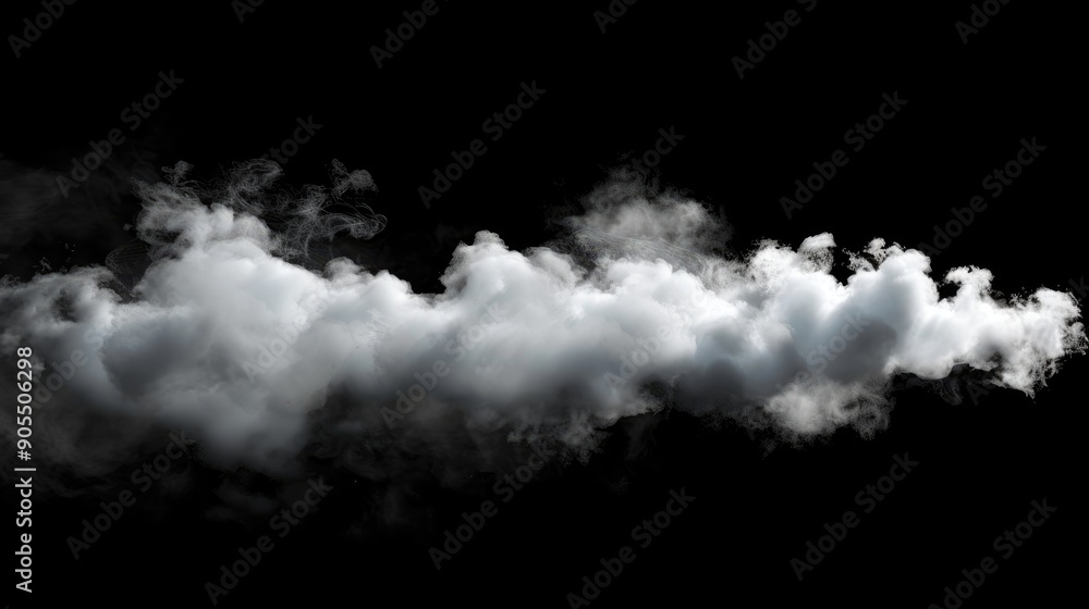 White fog isolated on black background for photo and artwork effects White fog isolated on black background for photo and artwork effects