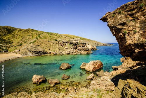 Cala Calderer beach, Ferreries, Menorca, Balearic Islands, spain, europe photo