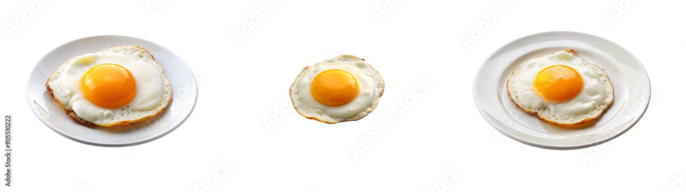 Detailed Fried Egg on Plate with Transparent Backdrop – Great for Recipe and Culinary Design Detailed Fried Egg on Plate with Transparent Backdrop – Great for Recipe and Culinary Design
