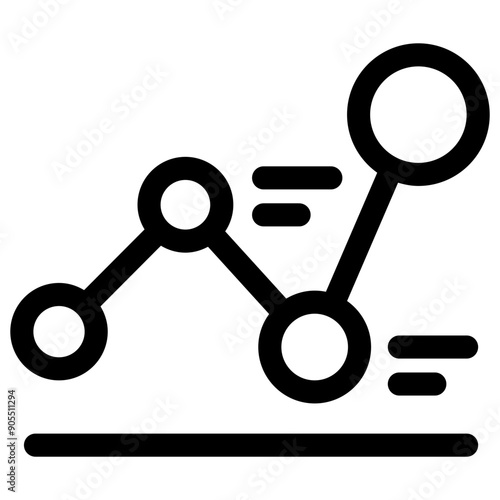 graph, chart, diagram icon in thin line style vector illustration graphic design