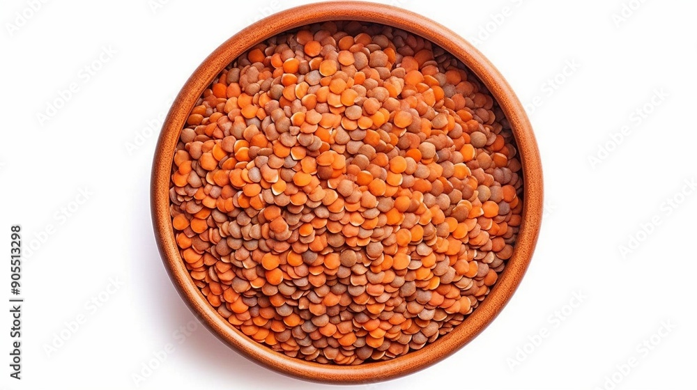 Healthy Red Lentils in Bowl - High Protein Vegan Food Healthy Red Lentils in Bowl - High Protein Vegan Food