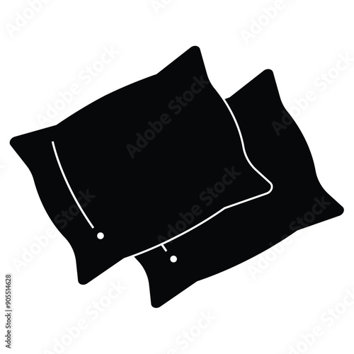 Pillow icon vector. Pillow sign and symbol. Comfortable fluffy pillow. vector illustration. EPS 10/AI