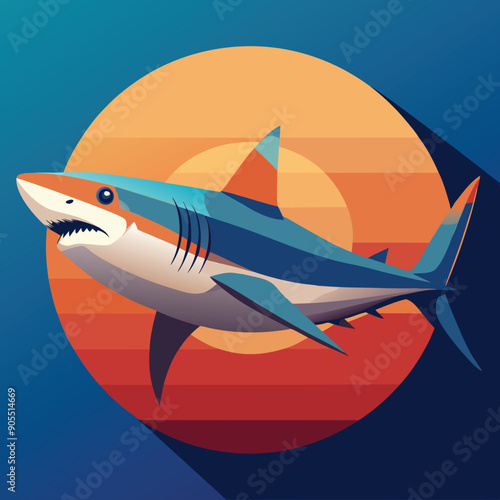 Blue Shark vector
