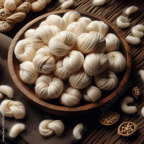 Raw silk Also known as wild silk this type of silk is coarser an photo