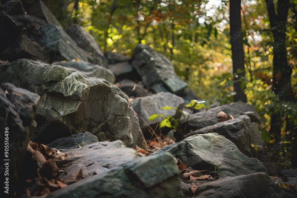 A serene landscape showcasing moss-covered rocks amidst vibrant autumn foliage. A serene landscape showcasing moss-covered rocks amidst vibrant autumn foliage.