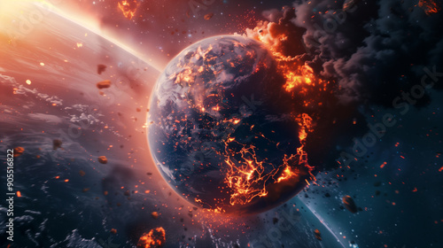 Earth's Destruction in Space