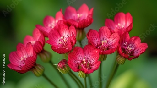 Vibrant crimson valerian flowers, scientifically known as Centranthus ruber.