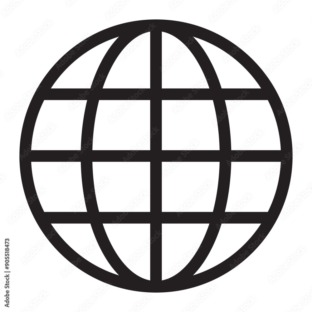 Globe line icon. Globe line icon.