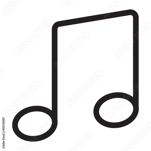 Music line icon.