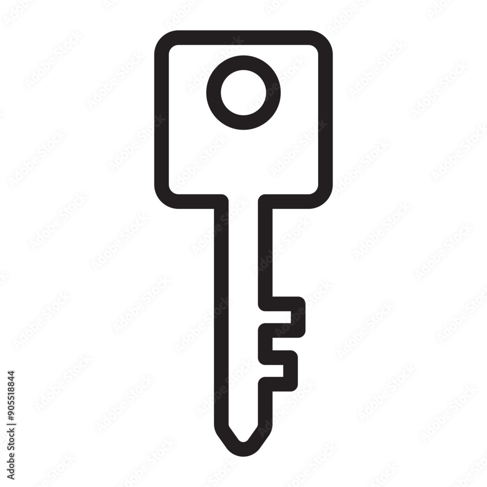 Key line icon. Key line icon.