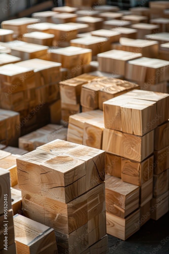 A close-up view of neatly stacked wooden blocks, showcasing the natural grain and texture of the wood. A close-up view of neatly stacked wooden blocks, showcasing the natural grain and texture of the wood.