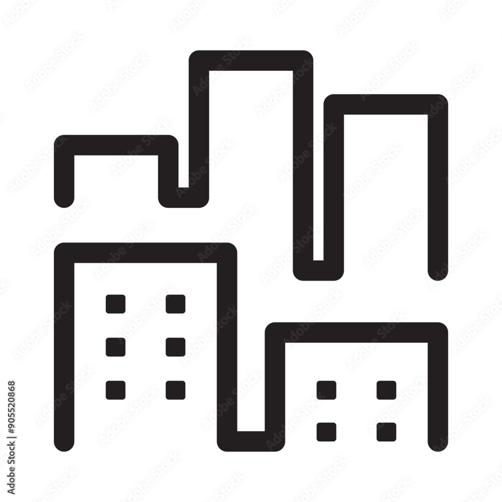 Real estate icon in thin line style vector illustration graphic design Real estate icon in thin line style vector illustration graphic design