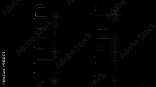 Digital grid animation overlay abstract technology effect ,Futuristic grid pattern .
