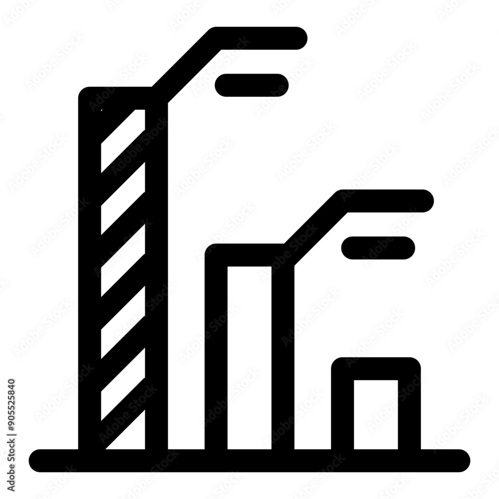 Chart, diagram icon in thin line style vector illustration graphic design Chart, diagram icon in thin line style vector illustration graphic design