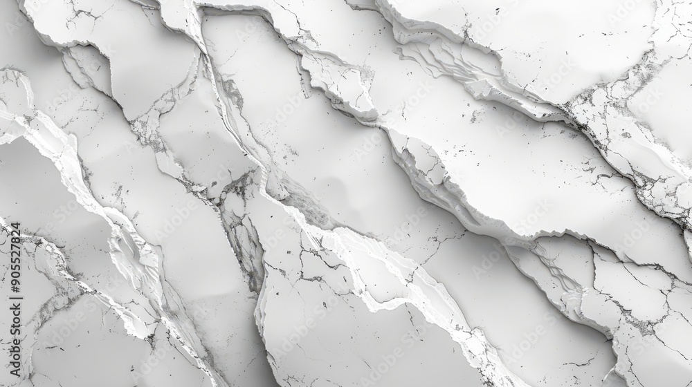 Fototapeta premium Elegant white marble texture with subtle gray veining, perfect for backgrounds, wallpapers, or design projects.