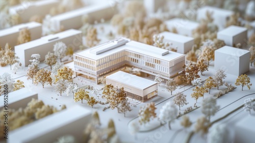 Educational Campus Maquette Visualizatio photo