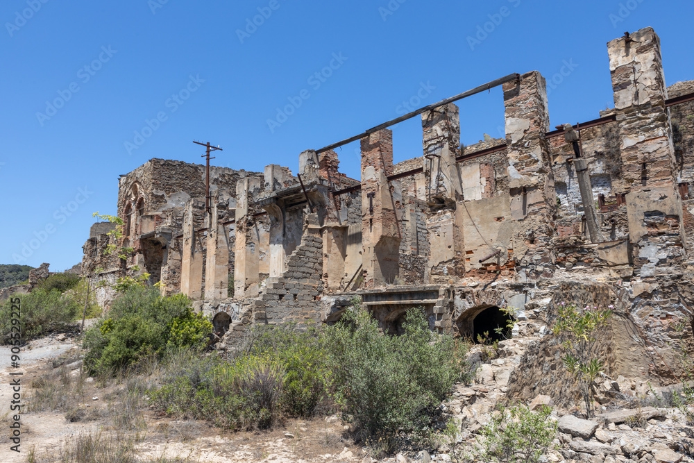 Fototapeta premium Ruins of Abandoned Ingurtosu Mine in Sardinia