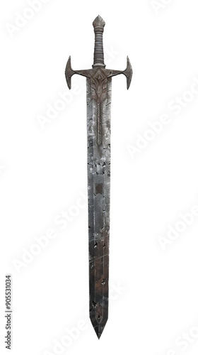 A claymore, one of the types of melee weapons, transparent background