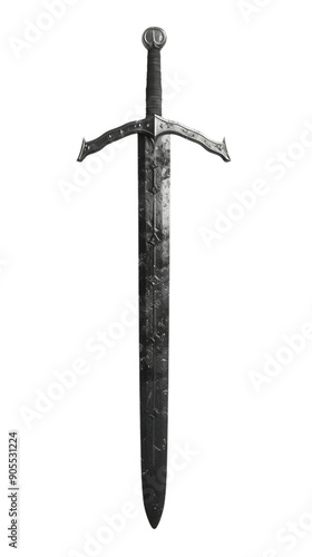 A claymore, one of the types of melee weapons, transparent background