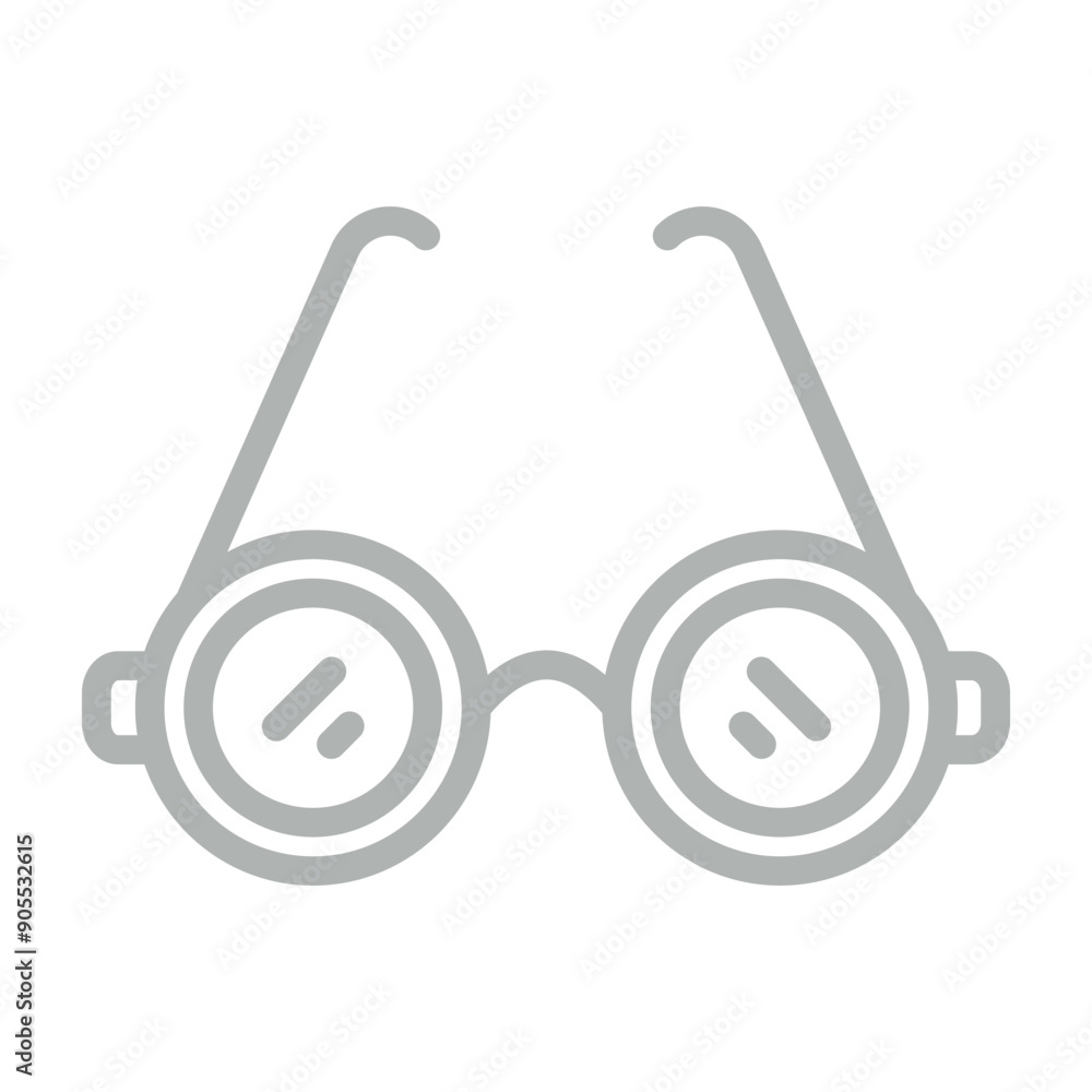 Eyeglasses Vector Line Grey Icon Design Eyeglasses Vector Line Grey Icon Design