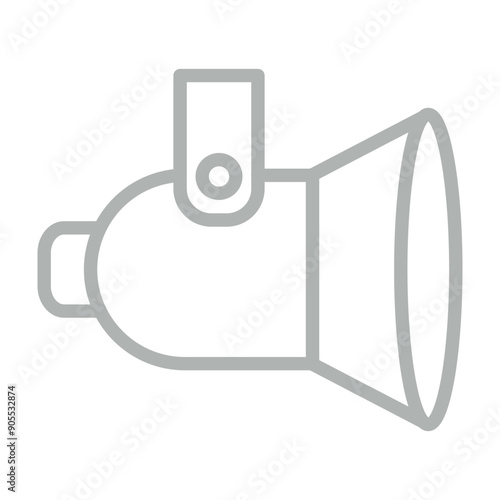 Spotlight Vector Line Grey Icon Design