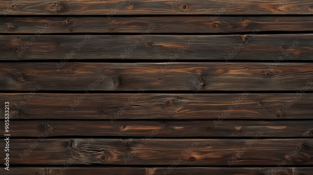 Naklejka premium A wooden wall with a grainy texture