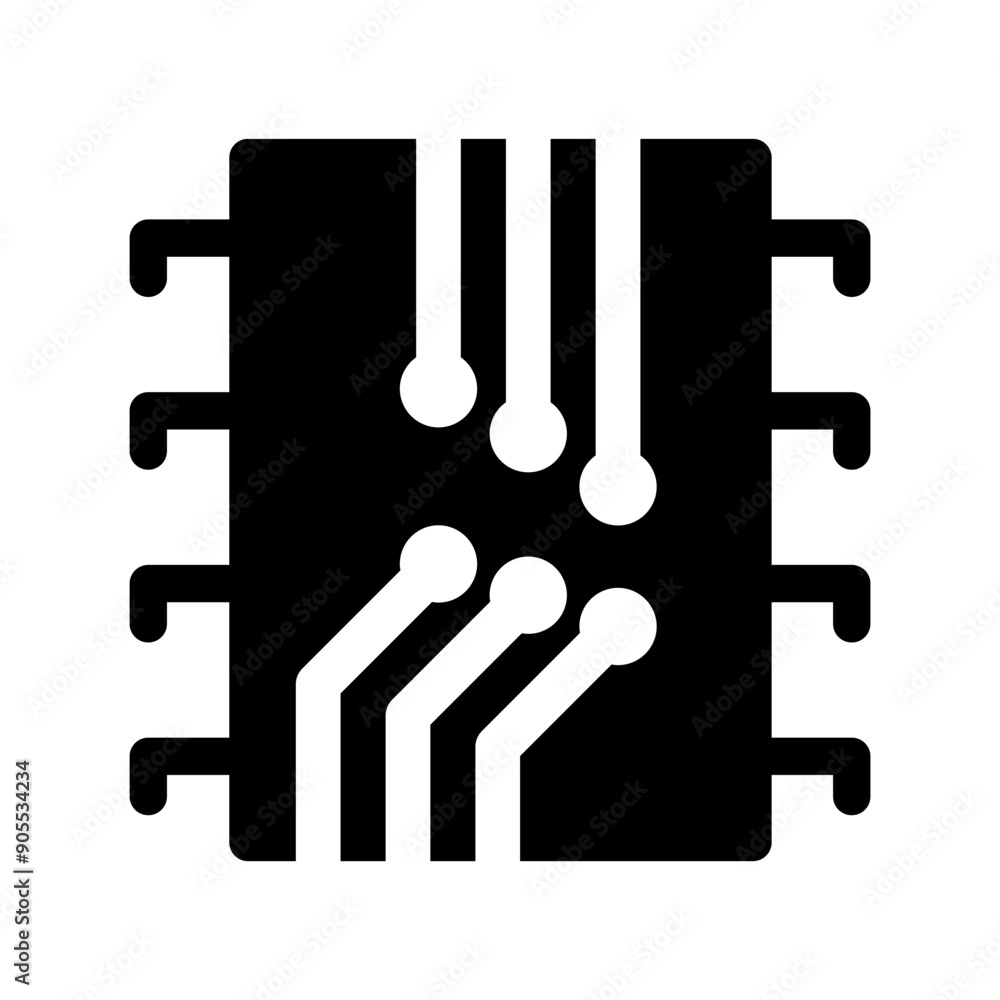 Computer chip icon vector illustration graphic design Computer chip icon vector illustration graphic design