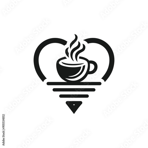 Coffee logo design vector icon with template and creative idea