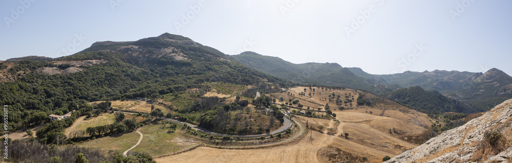 Panoramic View from Casteddu Etzu Castle Panoramic View from Casteddu Etzu Castle