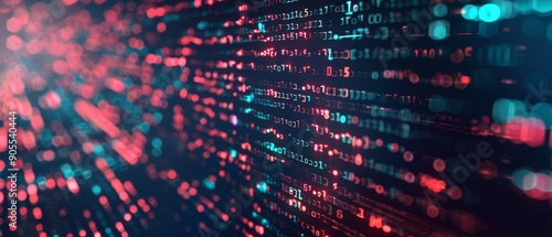 Wallpaper Mural Abstract digital background with red and blue lights. Torontodigital.ca